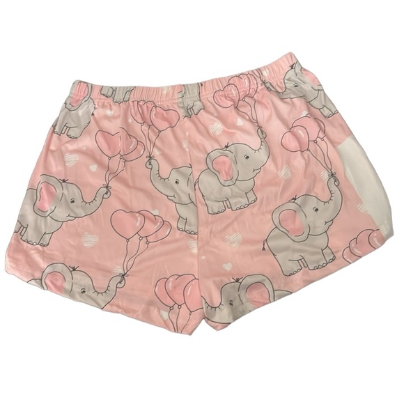 Pajama Set 3 Pc Elephants & Balloons Sleep Wear Top, Pants & Shorts NWT Sz Small - Picture 7 of 7